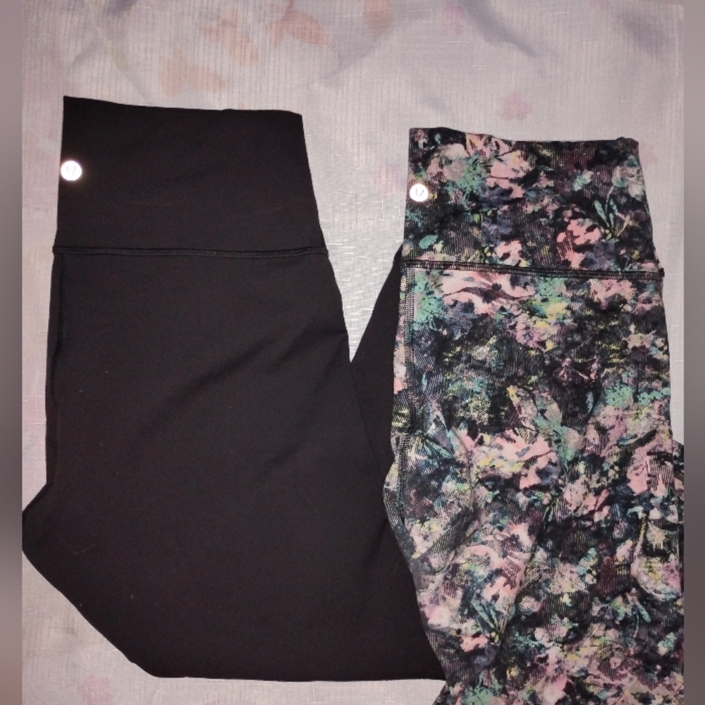 Black and Multicolor Leggings